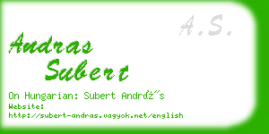 andras subert business card